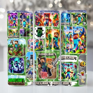 Game 20 oz Skinny Tumbler Png, Game Characters Straight and Taper Tumbler Wrap, Cartoon Characters 20oz Tumbler Png, Trendy Tumbler Png