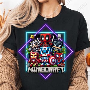 Superhero Cartoon Movie Png, Game Cartoon Png, Pixel Gamer Shirt Png, Boy Birthday Shirt Design, Pixel Gamer Superhero Png, Digital File