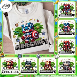 Bundle Pixel Gamer Shirt Png, Game Inspired Birthday Shirt, Boy Birthday Shirt Design, Pixel Gamer Superhero Pn, Superhero Birthday Png