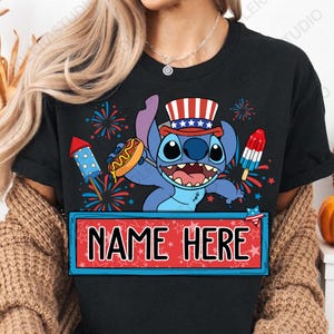 AANGEPASTE naam cartoon patriottische trio plaat png, 4 juli png, jongens meisje americana png, onafhankelijkheidsdag shirt ontwerp, sublimatiebestand