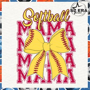 Softball Mama Png, Softball Coquette Bow Png, Softball Mom Png, Retro Softball Png, Game Day Sublimation, Coquette Bow Sports Png
