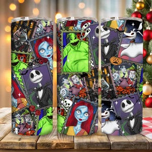 Halloween Movies 20Oz Tumbler Wrap, Spooky Season Tumbler Wrap, Halloween Nightmare Png, Couple Halloween Tumbler