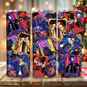 Halloween-Karikatur-Becher-Verpackung, Schurken-Karikatur-Halloween-dünner Becher, Squad Girls 20 Unzen Becher, Bad Witches Club Png