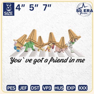 Borduurontwerp You've Got A Friend In Me, borduurontwerp magische land, magische cartoon Toy Friends borduurontwerp, Instant Download
