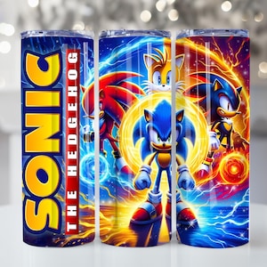 Hedgehog Characters Tumbler, Movie Trio Tumbler, Speedster 20oz Tumbler Design, Hedgehog Tumbler Wrap, Hero Video Game Tumbler Wrap