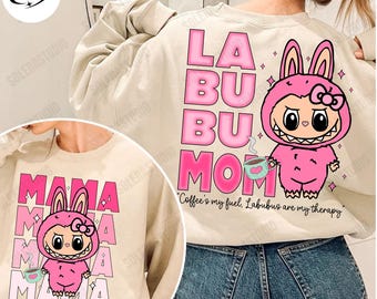 Mama Pink Cartoon Character Png, Funny Cartoon Png, Perfect Gift for Kids, Mama Coquette Bow Png, Cute Doll For Kids Girls, Instant Download