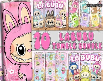 Más de 9 envoltorios para vasos delgados de 20 oz con dibujos animados divertidos PNG, envoltorio para vasos de 20 oz con dibujos animados, personaje de dibujos animados rosa de moda, regalo perfecto para niños