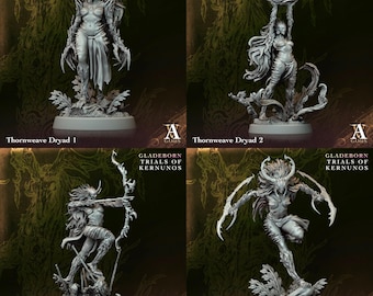 Thornweave Dryad Miniatur: Archvillain Games DnD RPG Modell