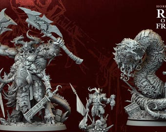 3D gedruckter Gorefiend von Koth Miniatur: Erzbösewicht Spiele RPG Modell