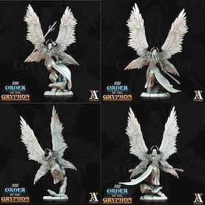 Justiciar Angel Miniature: 25mm & 32mm Base, Astral Court DnD