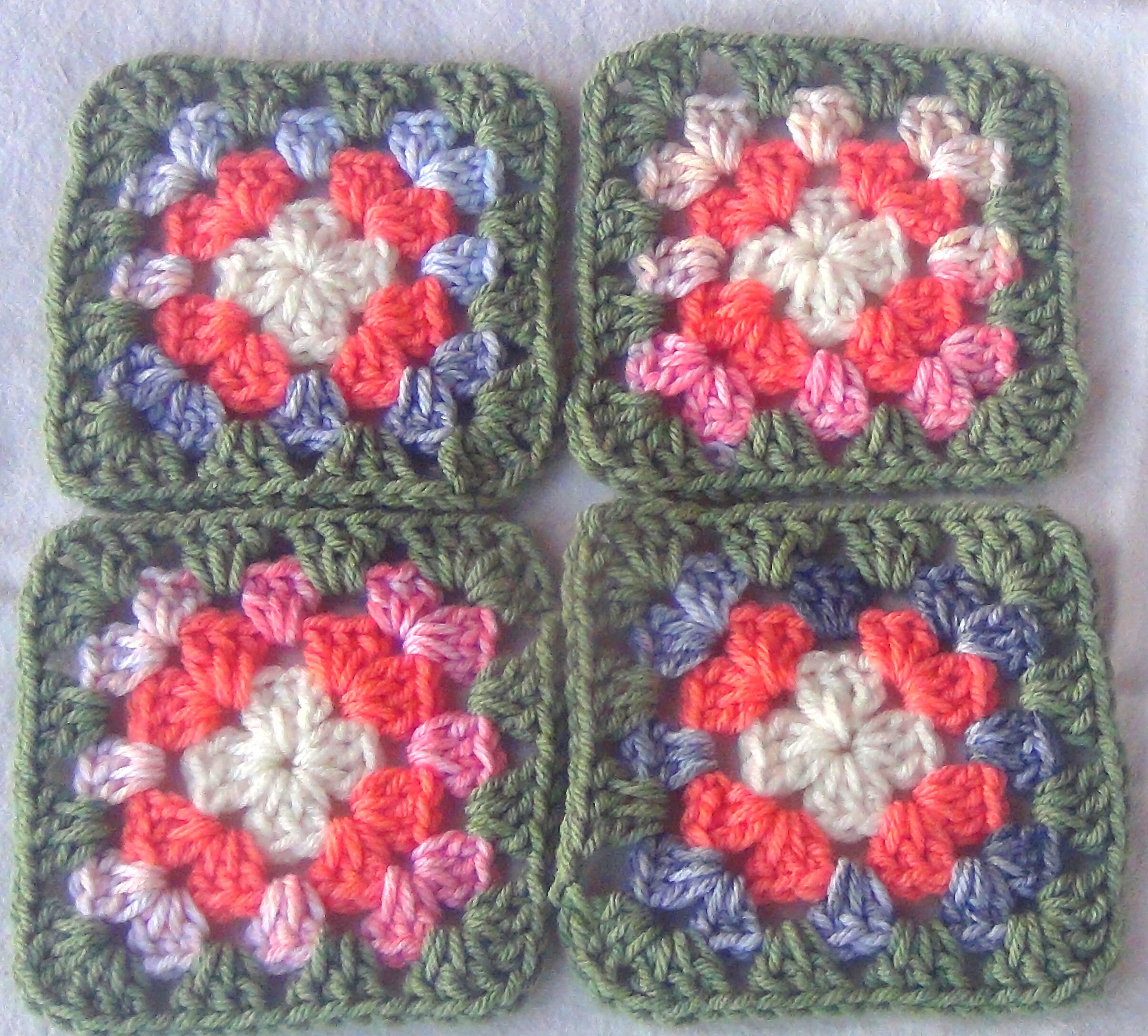 35 Crocheted Granny Squares Afghan Yarn Quilt Blocks - Big NEW ...