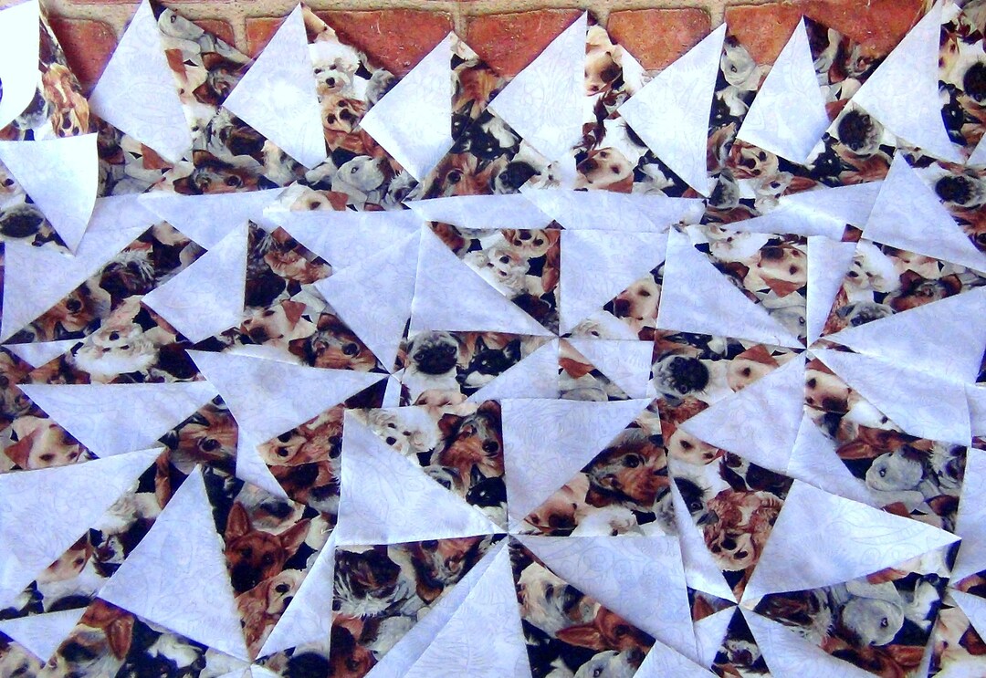 Already Pieced Handmade NEW Pinwheels Quilt Top Blocks Lot of 24 ...