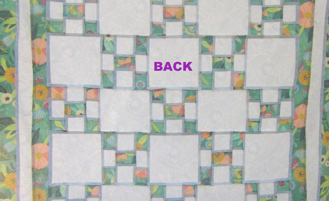 NEW Already Pieced Made Unfinished Quilt Top Single Irish Chain Cotton Patchwork Quilting Lap Throw Wall Crib Animal Floral Flower Bear image 8