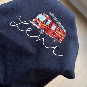 Bügelbild Feuerwehr mit Name | Polizeiauto | Hubschrauber | Auto | Rennauto | Traktor | Mini Bügelbilder | Bügelbild Kinder | Bügelbilder