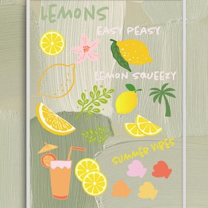 Citronsommarplotterfil | SVG | PNG | PSD | Citronplotterbild | Sommar | Lemonad | Ladda ner | Plottning | Cricut-fil