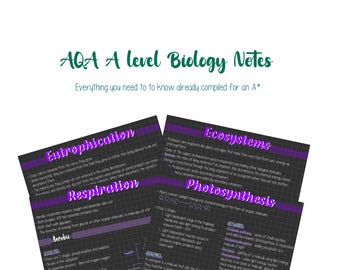 AQA A-level Biology Notes - Energy Transfers