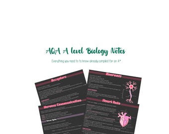 AQA A-level Biology Notes - Response to Changes