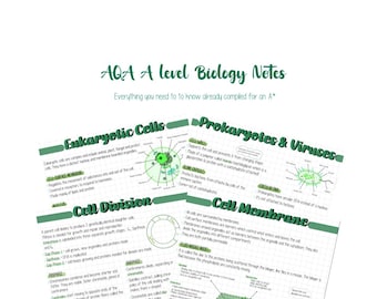 AQA A-level Biology Notes - Cells