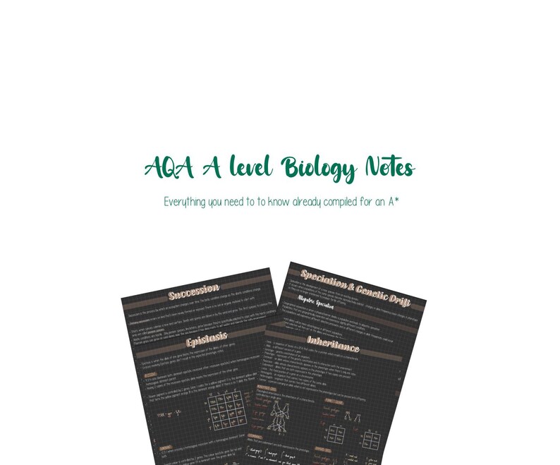 AQA A-level Biology Notes - Genetics and Populations - Etsy