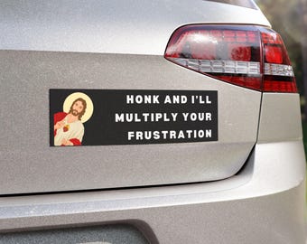 Funny Car Magnet, Humorous Bumper Sticker, Driving Frustration Gift, Road Rage Joke, Traffic Stress Relief, Sarcastic Gift for Car Owners