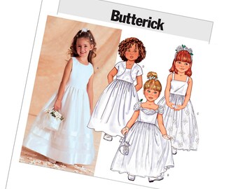 Butterick 3351 Little Girls Dress Pattern. Size: 2 - 5. Perfect for formal events. New Uncut Pattern