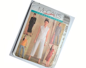 McCall's 4007 Women's Top, Dress and Pant Palmer Pletsch Sewing Pattern. UnCut Pattern