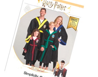 Robe Pattern Simplicity S9022 - Hogwarts Robes for Children, Women & Men Robe Sewing Pattern.