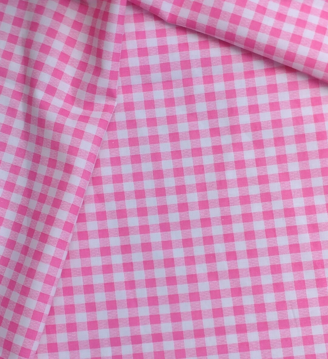 Pink and White Check Fabric 1/4 Yard Cut 100 Cotton Etsy