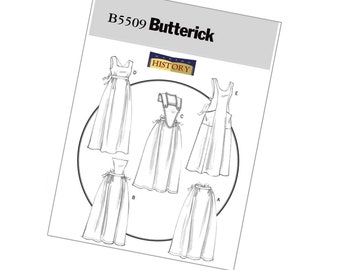 Butterick 5509, New Uncut Pattern. Women's historical design aprons. RenFaire, Char woman, Downton Abby, Edwardian