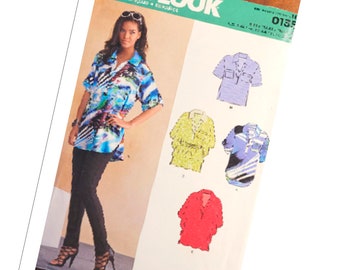 Ladies Pullover Top Sewing Pattern, New Look 0135, Size 4-16, New UnCut Pattern