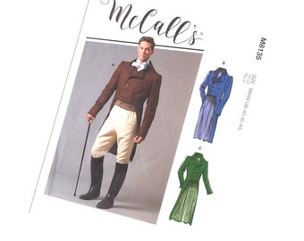 McCalls 8135 Men's Coat with Tails Costume Pattern. Size 38-44, UnCut Pattern