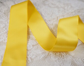 Yellow Satin Ribbon | Etsy