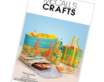 Picnic and Accessory Tote Sewing Pattern. Simplicity 6338, Nancy Zieman New UnCut Pattern