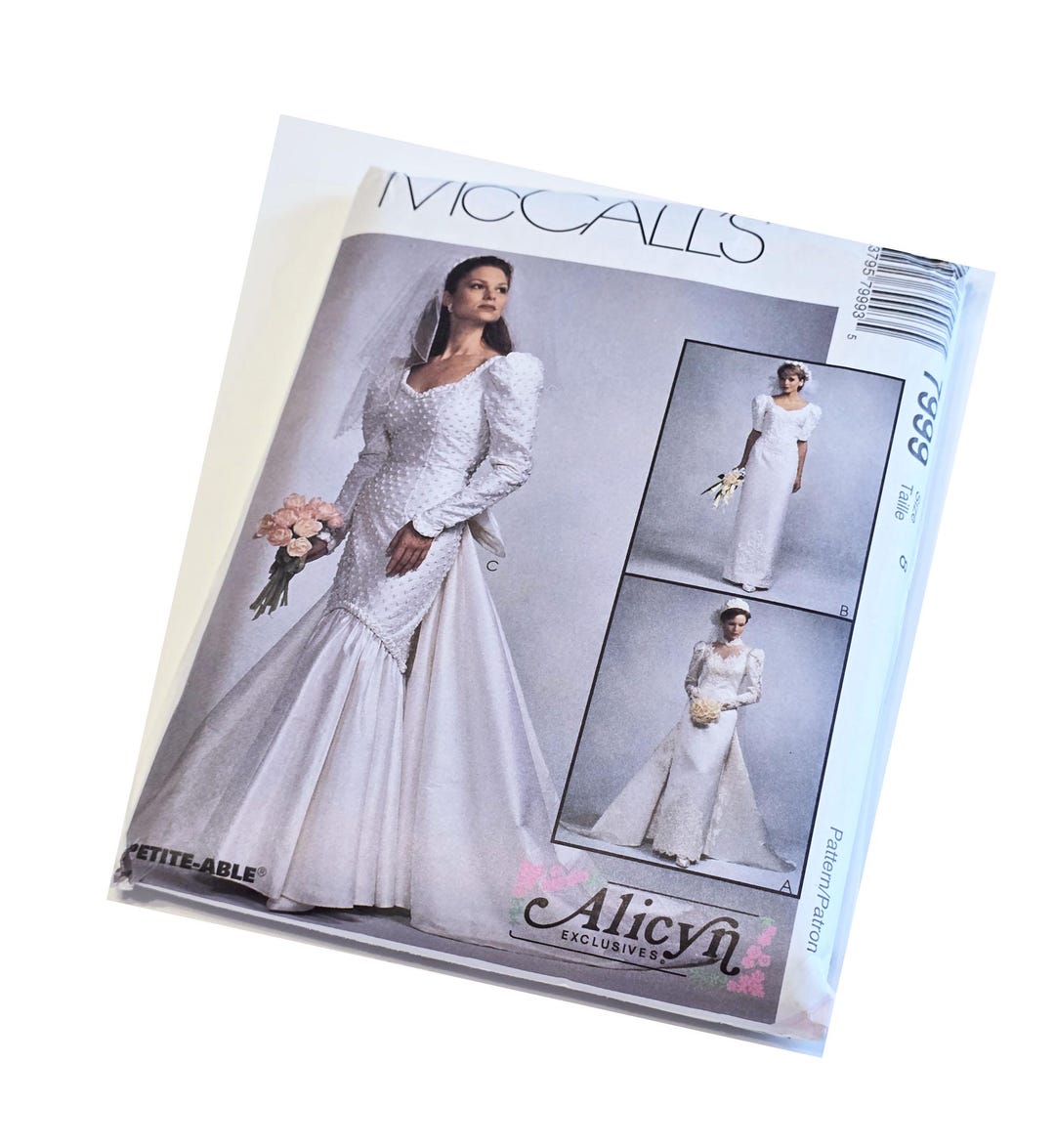 Vintage Wedding Dress Pattern, Mccalls 7999, Ladies Size 8, Uncut ...