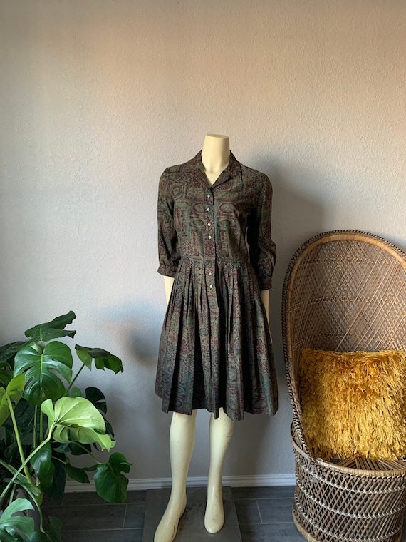 Herman Geist Paisley Dress Size Medium