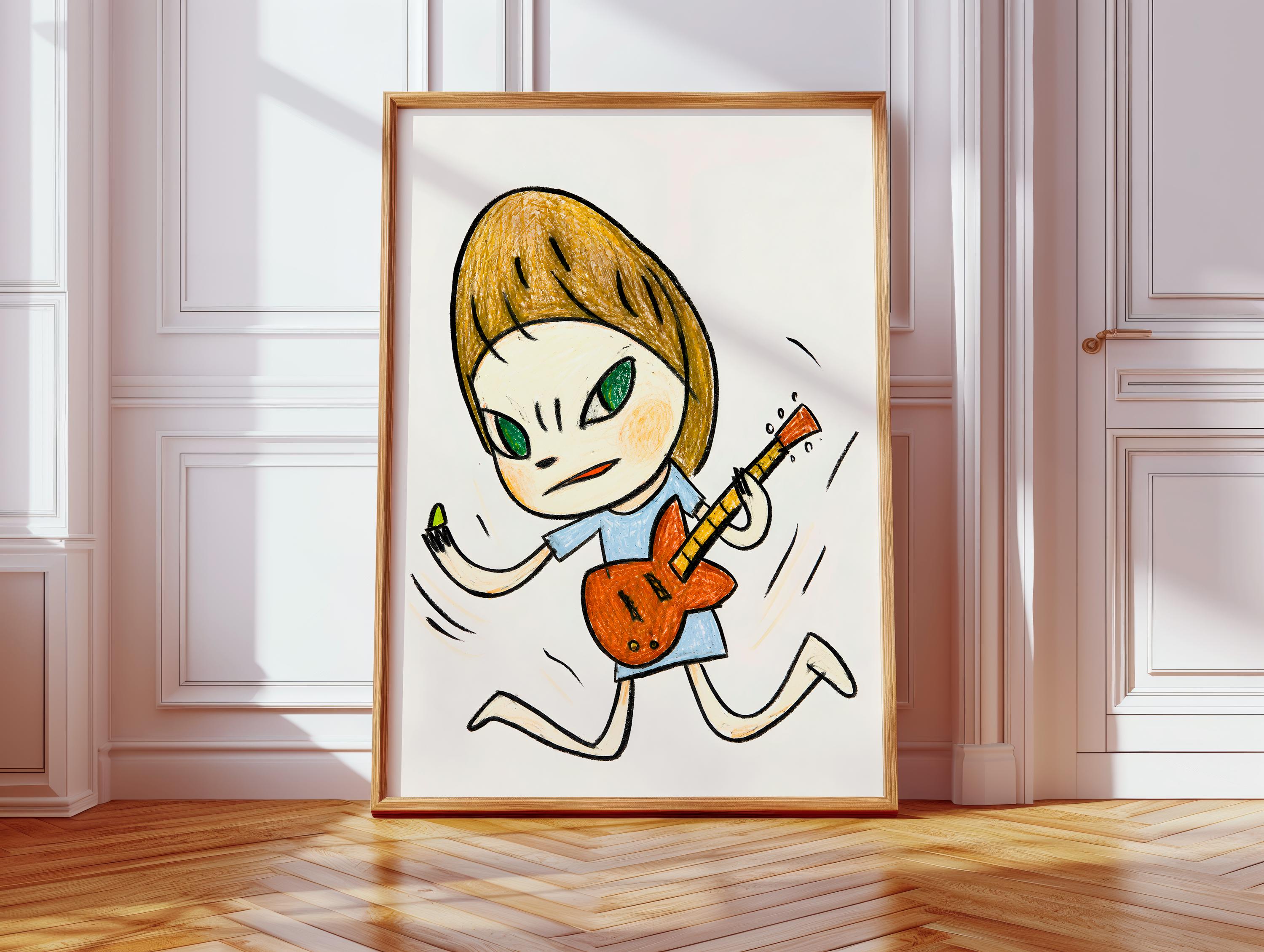 Yoshitomo Nara Guitar - Etsy