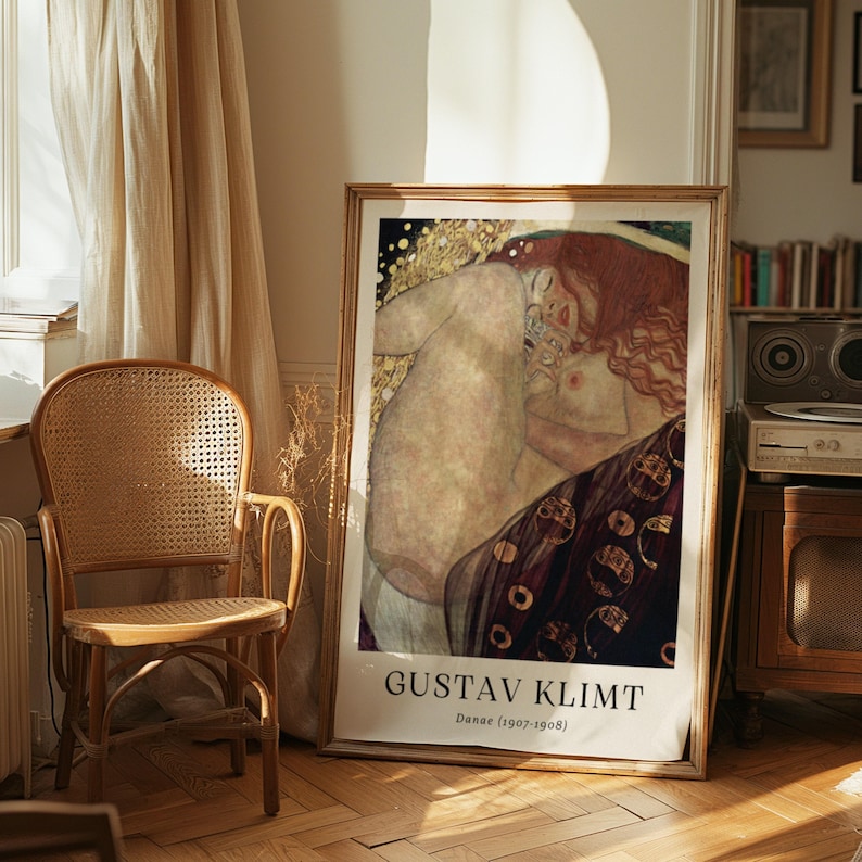 Affiche Gustav Klimt : Danaé, 1908, 70 x 70 cm