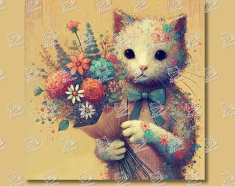 Catman With A Bouquet