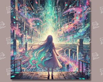 Colors Exploding Into A Newly Formed Futuristic City