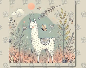Cute Llama Poster