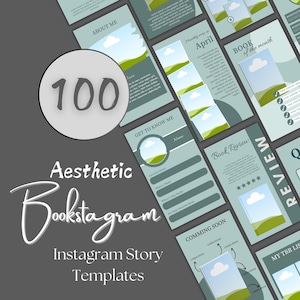 Bookstagram Book Instagram Story Canva Template Instagram Book Review Template Reading Instagram Book Lover Social Media Author Marketing