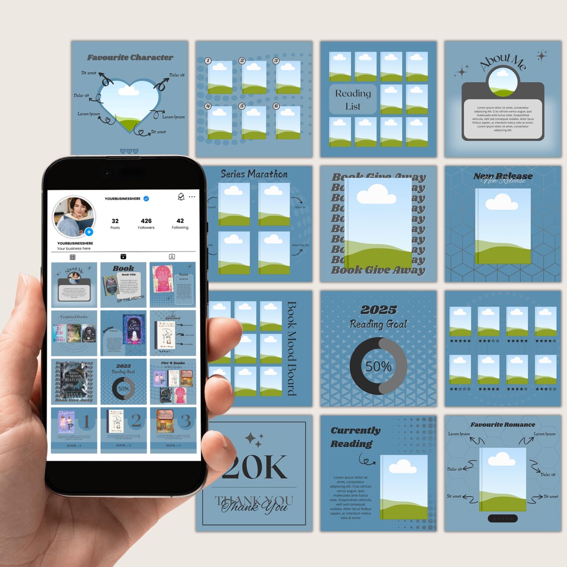 Book Instagram Bookstagram Posts Canva Template Instagram Book Review
