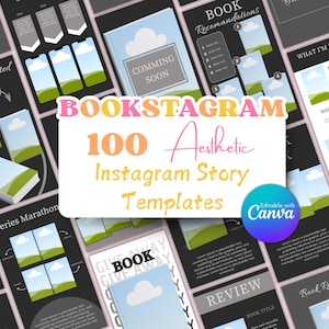 Bookstagram Book Instagram Story Canva Template Instagram Book Review Template Reading Instagram Book Lover Social Media Author Marketing