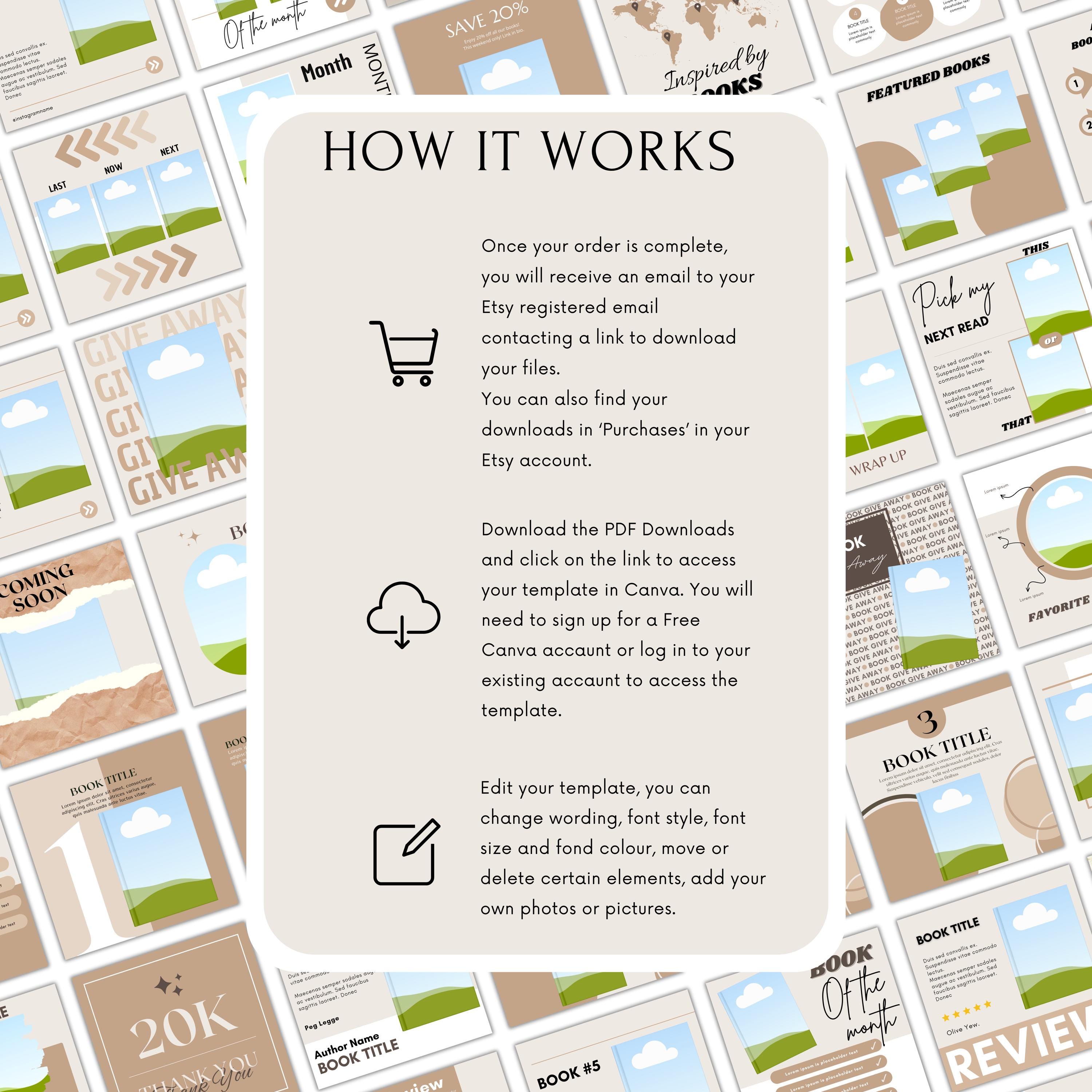 Bookstagram Book Instagram Posts Canva Template Instagram Book Review