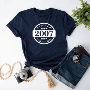 Limited Edition 2007 T-Shirt / 18th Birthday Gift Shirt / Teen Ager Birthday / For Him / For Her / 18 Years Old Birthday Gift / Men Women