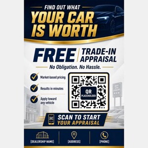Trade-In Value Flyer Template | Car Dealership Marketing Canva Template | Automotive Instant Download immagine 1