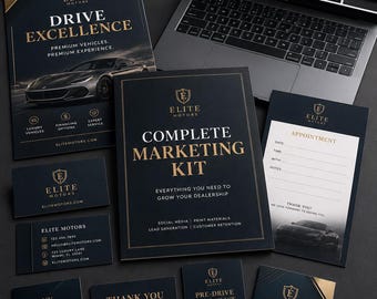 Car Dealer Marketing Starter Pack | Social Media Kit + Trade-In Flyer | Canva Bundle | Instant Download