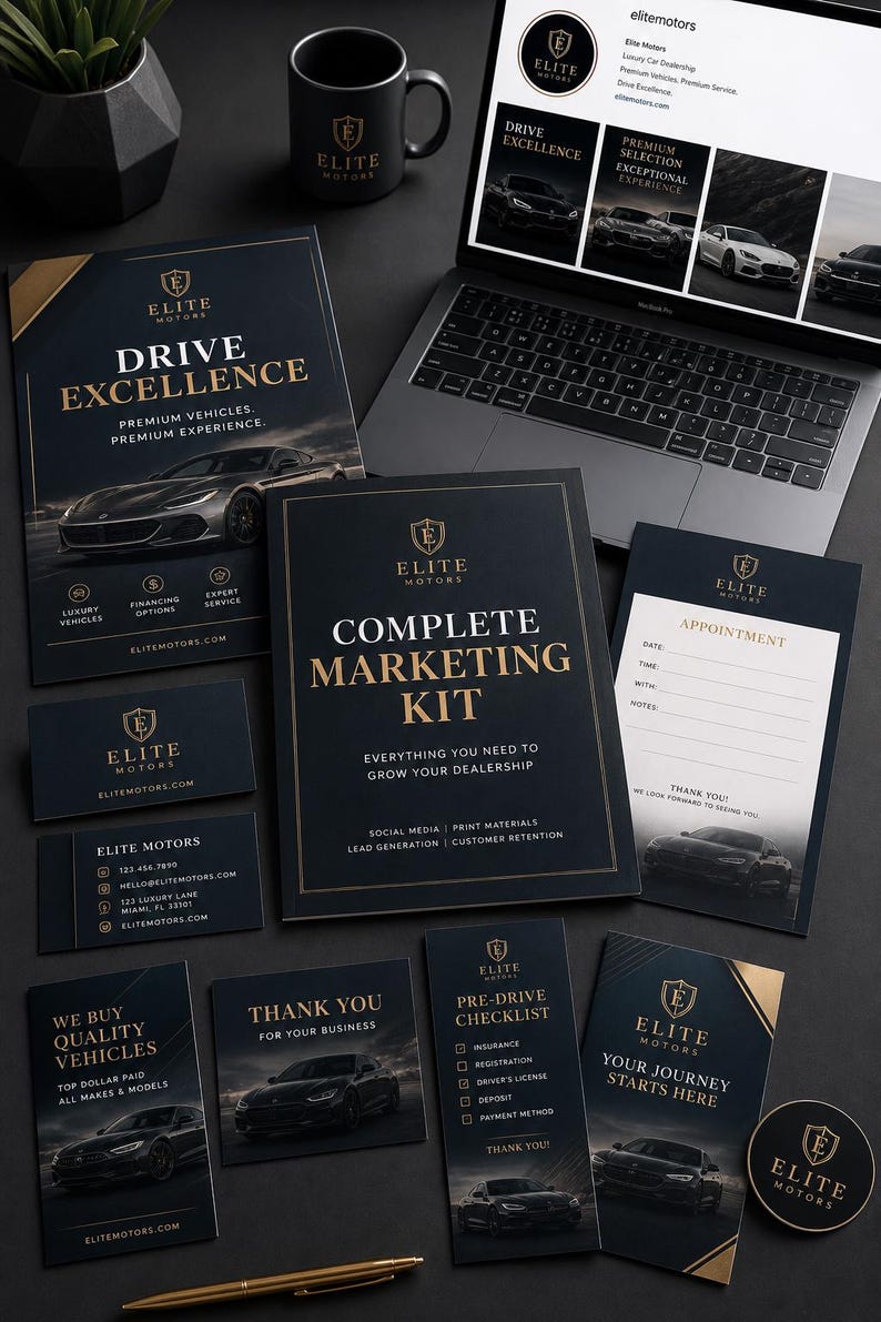 Car Dealer Marketing Starter Pack | Social Media Kit + Trade-In Flyer | Canva Bundle | Instant Download immagine 1