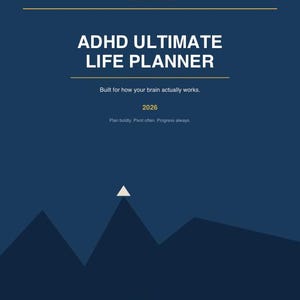 ADHD Ultimate Life Planner 2026 | Digital Planner Focus Goals Productivity | Undated | Instant Download image 2