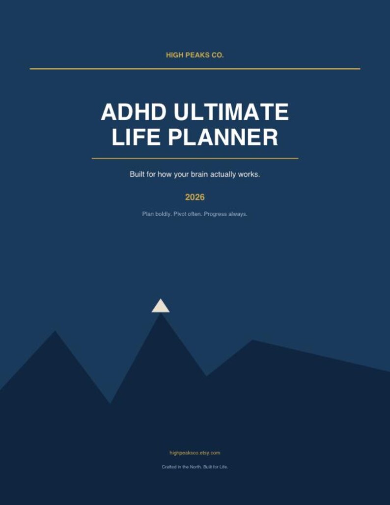 ADHD Ultimate Life Planner 2026 | Digital Planner Focus Goals Productivity | Undated | Instant Download image 2